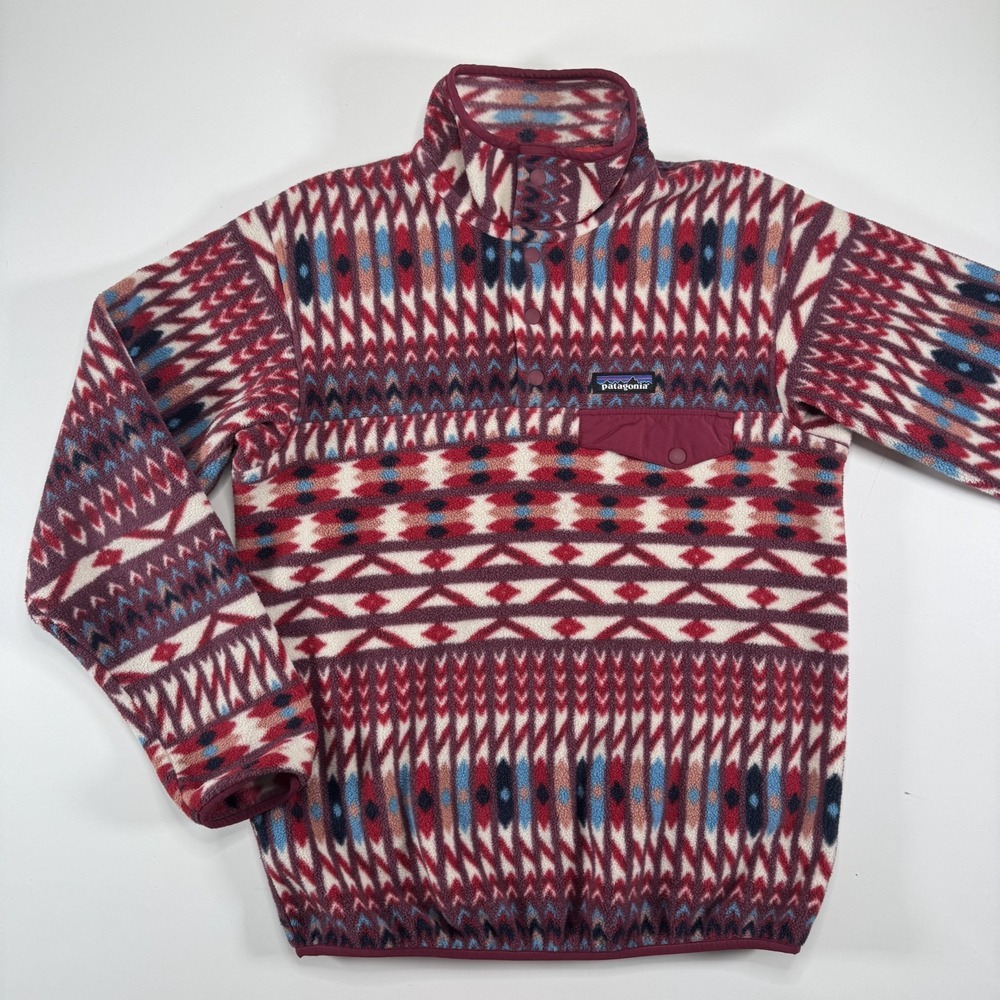 PATAGONIA Synchilla Snap-T Fleece Pullover Womens XS Southwest Aztec Geometric